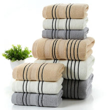 Load image into Gallery viewer, New 3Pieces Set Grey Cotton Towel