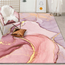 Load image into Gallery viewer, Pink Gold Oil Painting Abstract Carpet