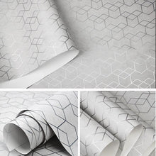 Load image into Gallery viewer, Dark Grey Luxury Geometric Wallpaper
