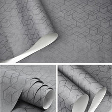 Load image into Gallery viewer, Dark Grey Luxury Geometric Wallpaper