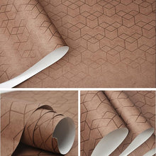 Load image into Gallery viewer, Dark Grey Luxury Geometric Wallpaper