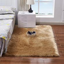 Load image into Gallery viewer, Bedroom Artificial Wool Soft Hairy Carpet