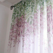 Load image into Gallery viewer, Wisteria Floral Tulle Curtains