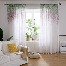 Load image into Gallery viewer, Wisteria Floral Tulle Curtains