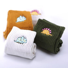 Load image into Gallery viewer, Dinosaur Embroidery Cotton Women Socks
