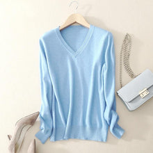 Load image into Gallery viewer, Wool Knit Sweater V-Neck
