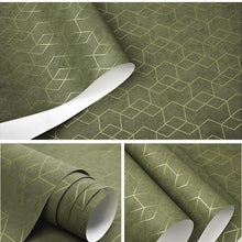 Load image into Gallery viewer, Dark Grey Luxury Geometric Wallpaper
