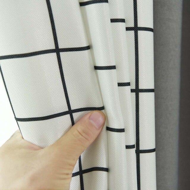 Gray Stitching Style Curtains