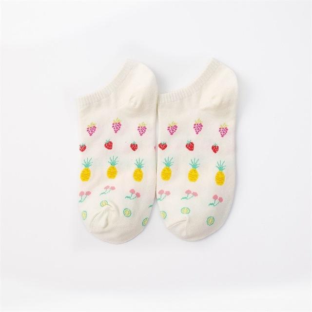 Adult Size Short Ankle Fruit Socks